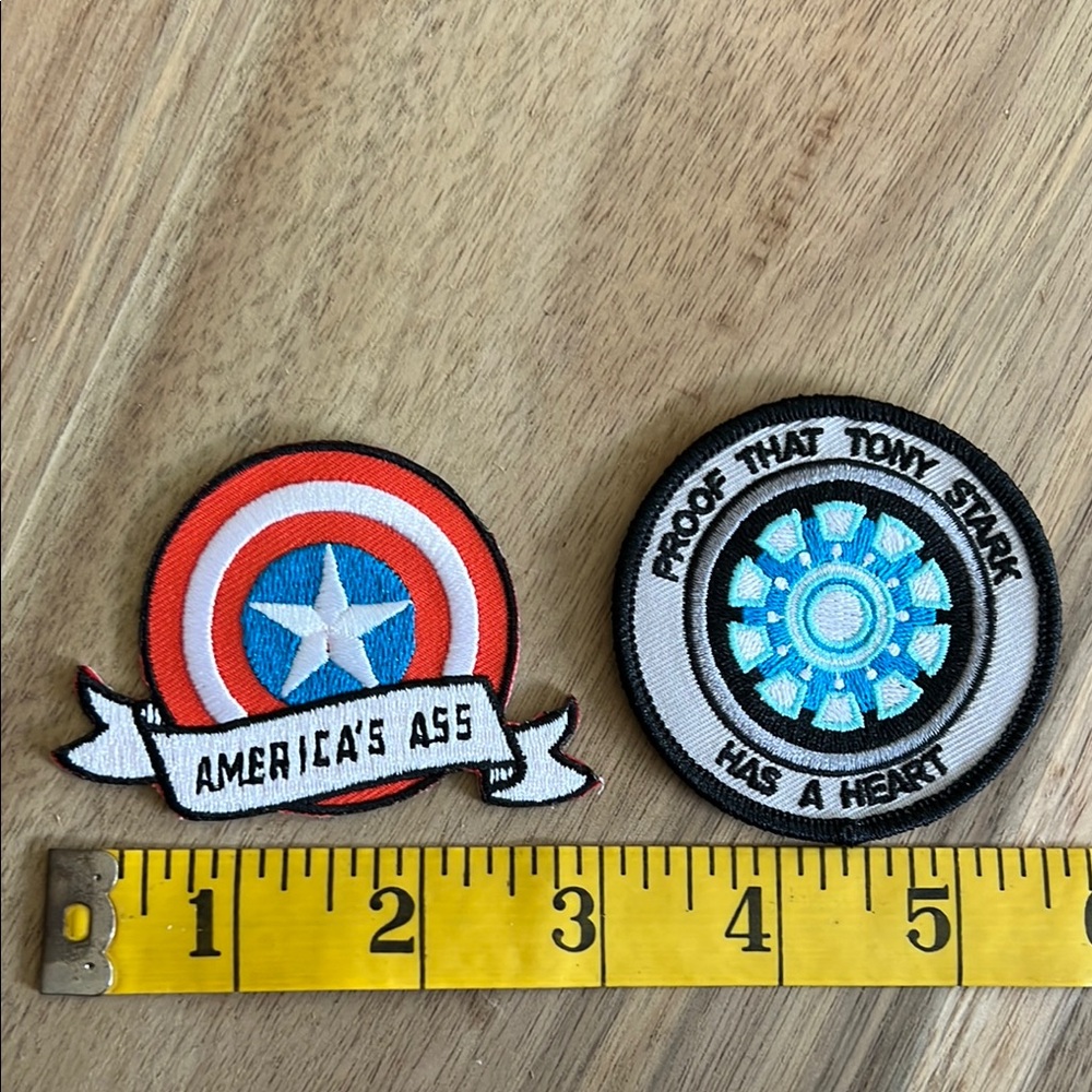 Captain America and Iron Man Patches
